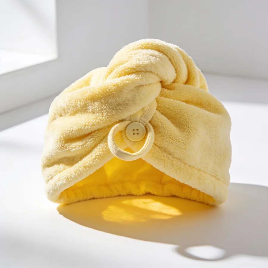 Twist Hair Turban in Lemon yellow