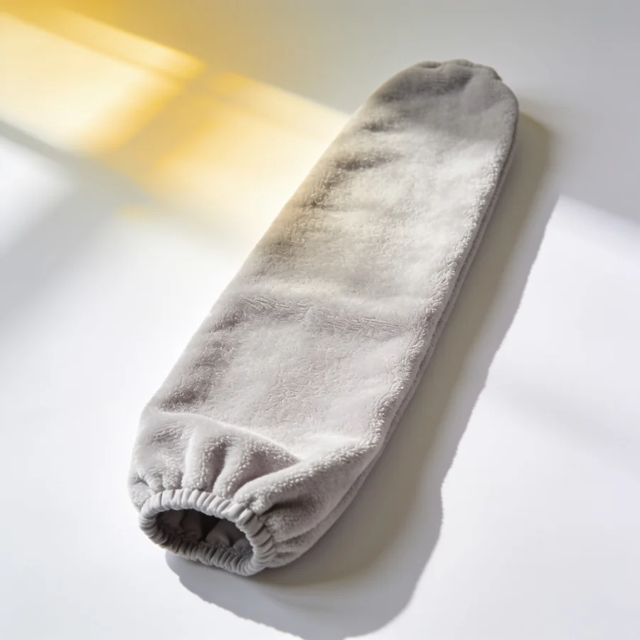 Long Hair Envelope Wrap in Pale gray