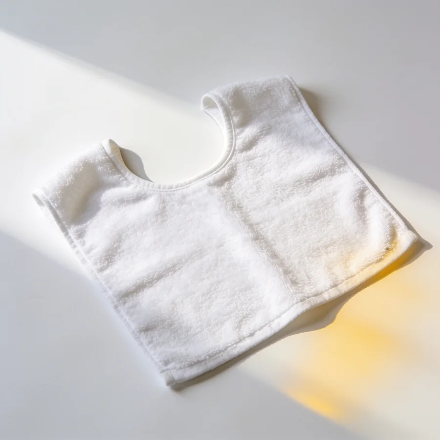 Shoulder Drape Hair Towel in White